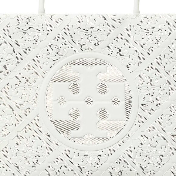 Tory Burch Small Ella Bio Perforated Tote – Blanc - Picture 4 of 11